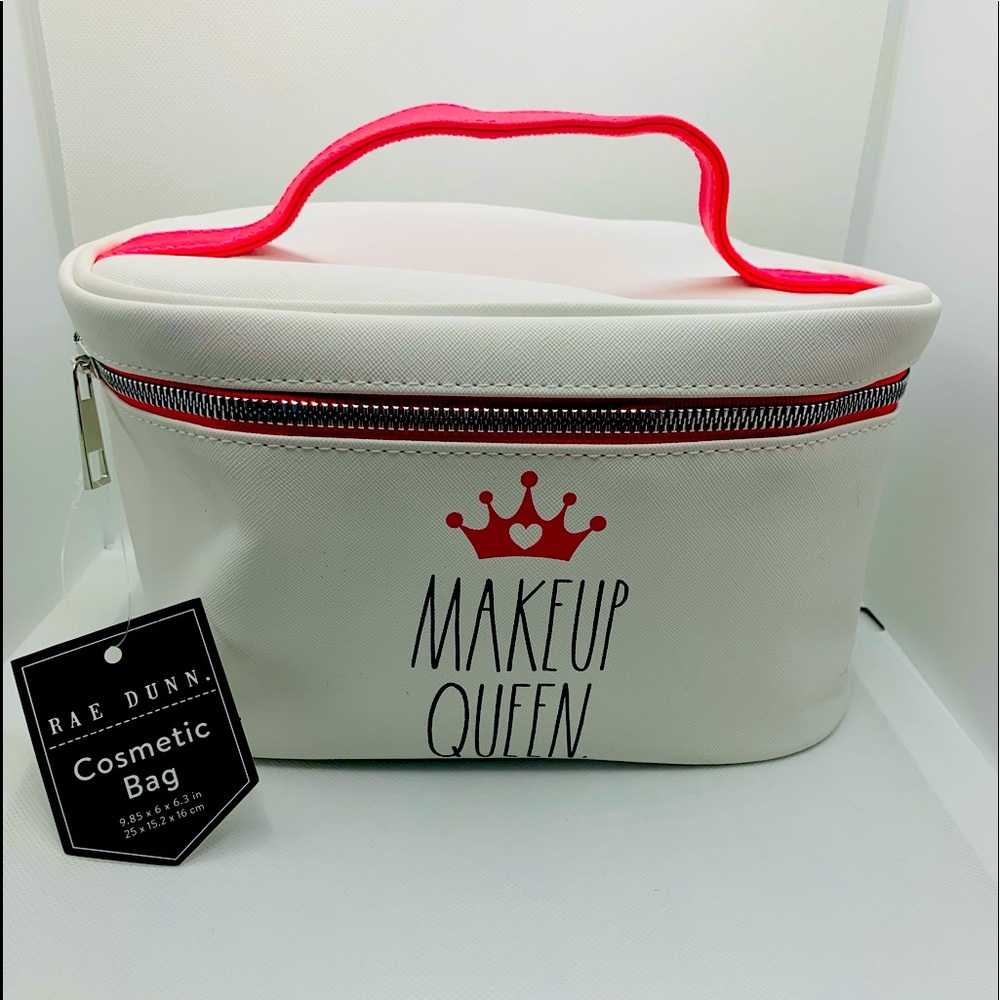Rae Dunn MAKEUP QUEEN Cosmetics Bag NWT HTF